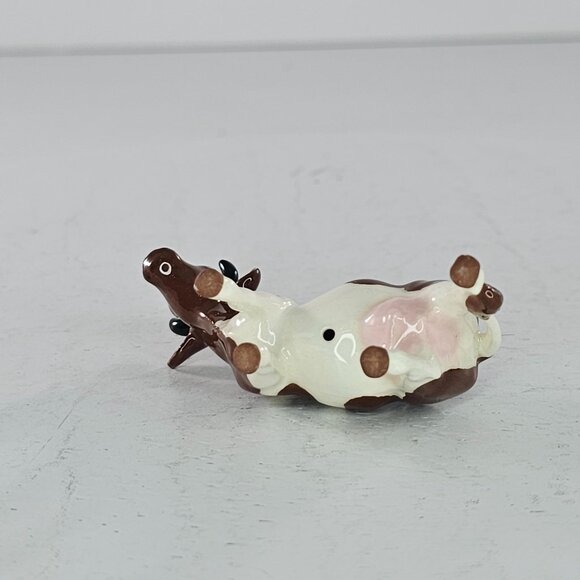 Hagen Renaker Guernsey Cow Black Horned Version Miniature Figurine - Picture 8 of 8